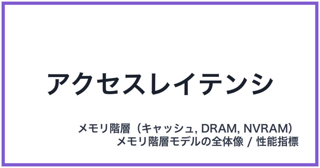 アクセスレイテンシ
