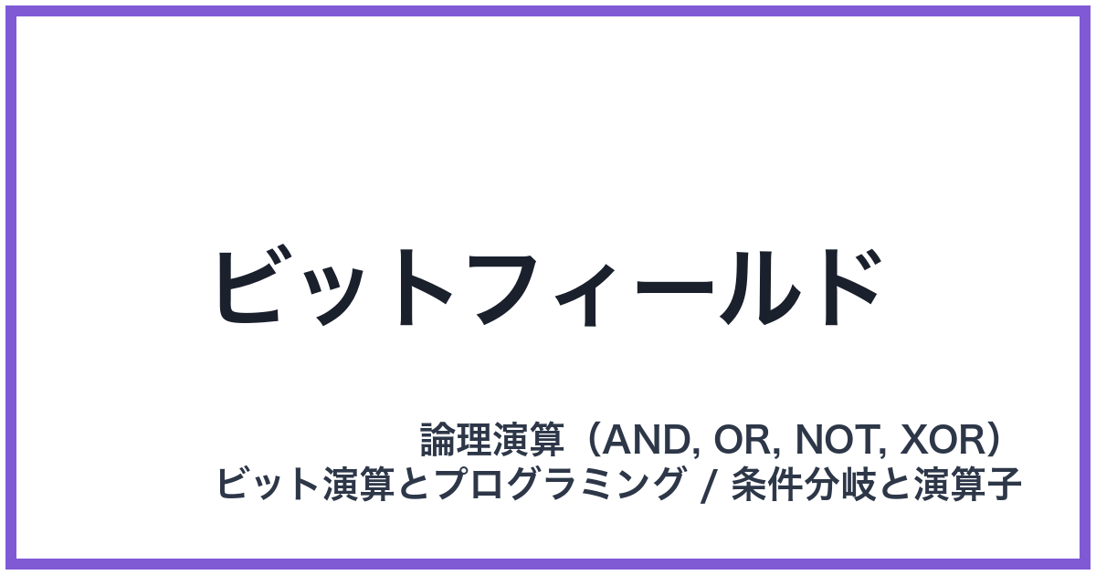 ビットフィールド