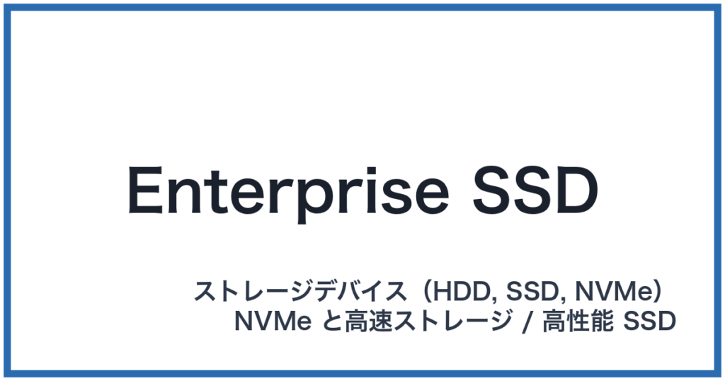 Enterprise SSD（エンタープライズエスエスディー）