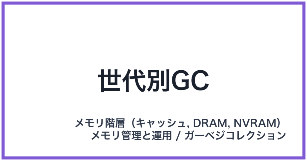 世代別GC（せだいべつジーシー）
