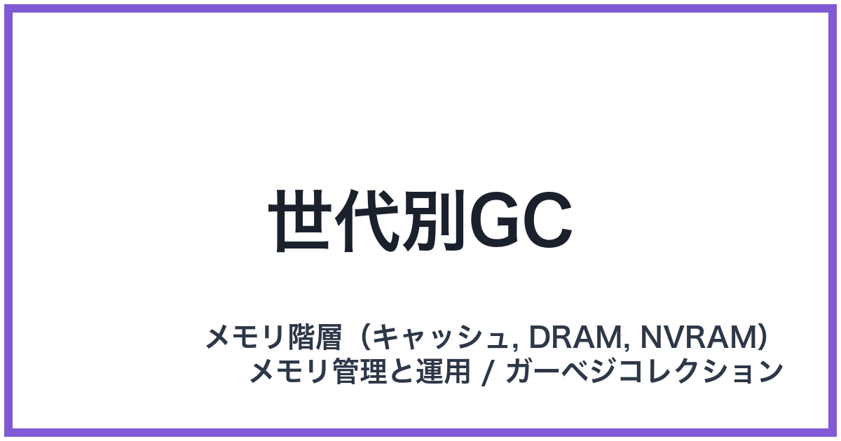 世代別GC(せだいべつジーシー)