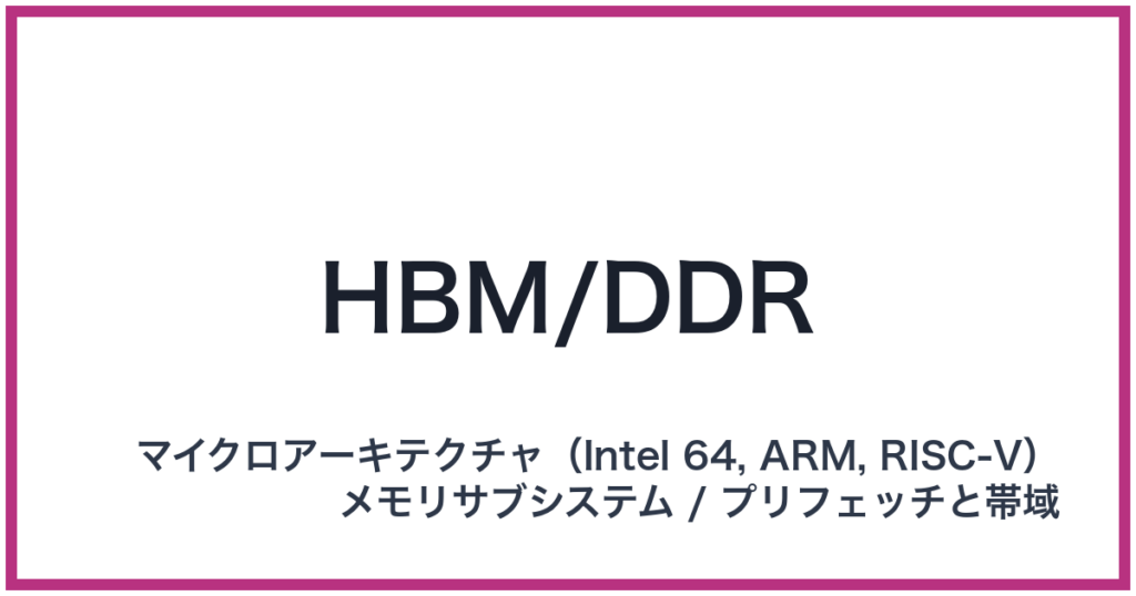 HBM/DDR