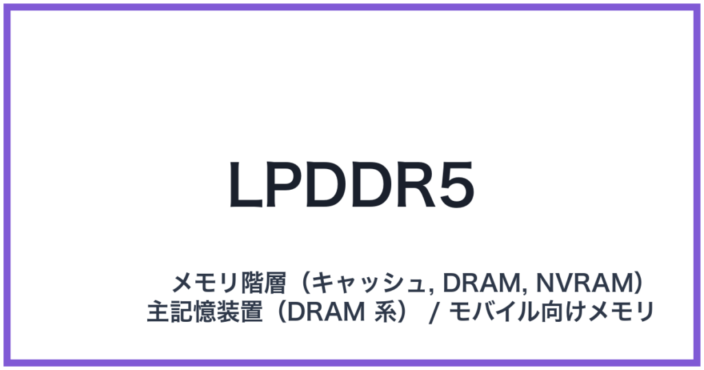 LPDDR5（エルピーディーディーアールファイブ）