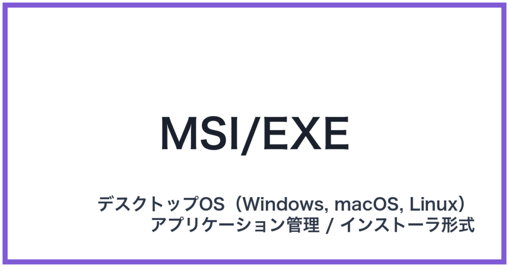 MSI/EXE（エムエスアイ/エグゼ）