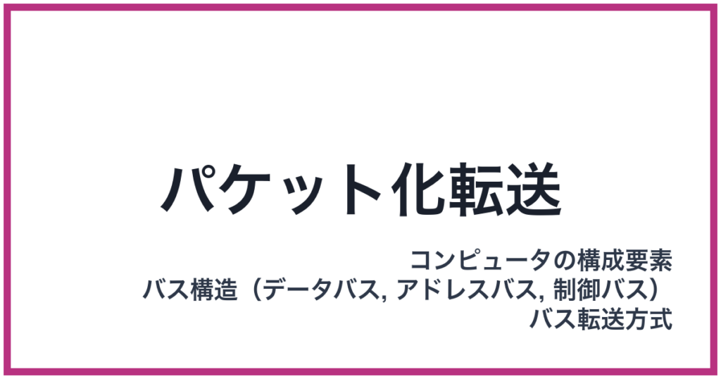 パケット化転送