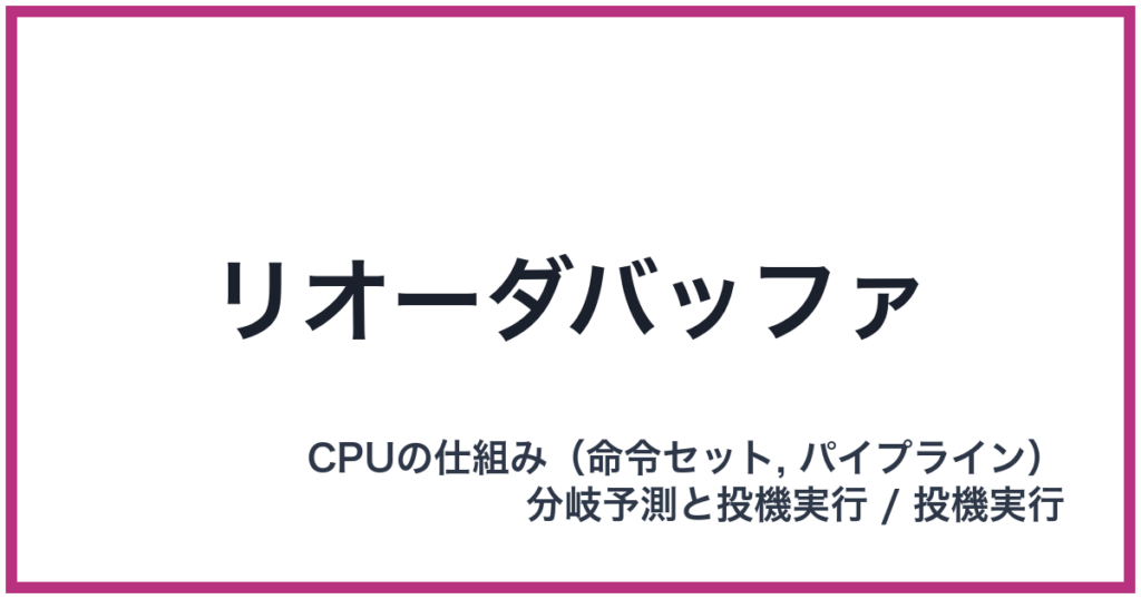 リオーダバッファ