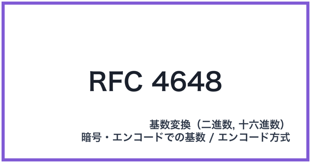 RFC 4648（RFC: アールエフシー）