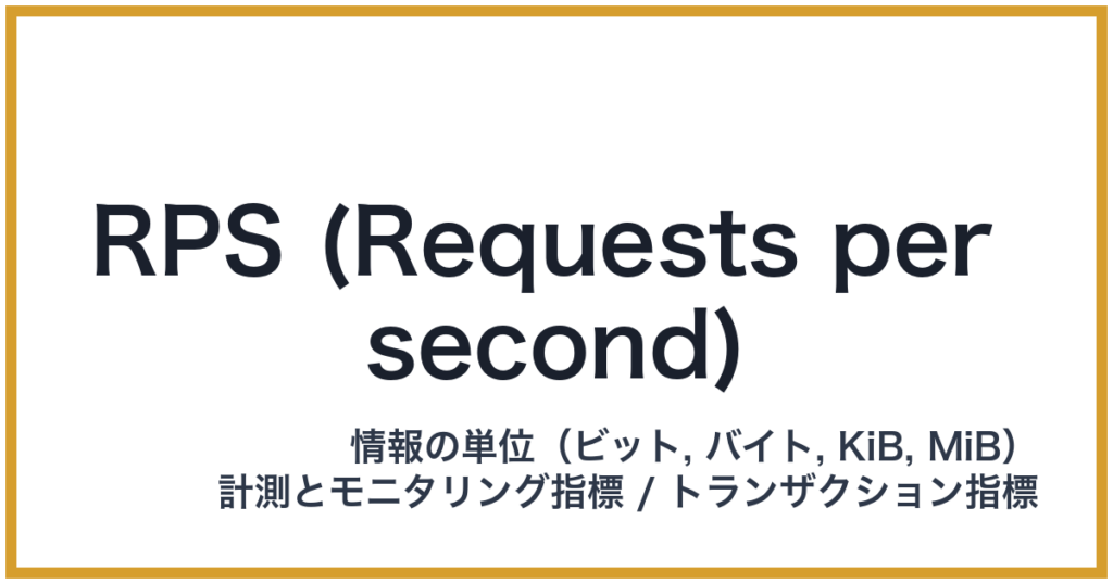 RPS (Requests per second)（RPS: アールピーエス）