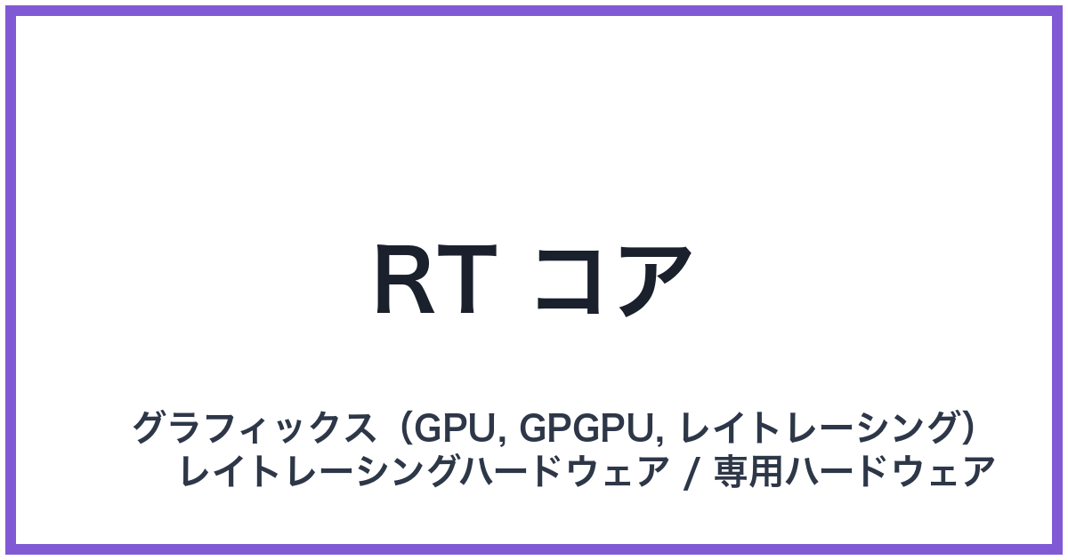 RT コア(アールティーコア)