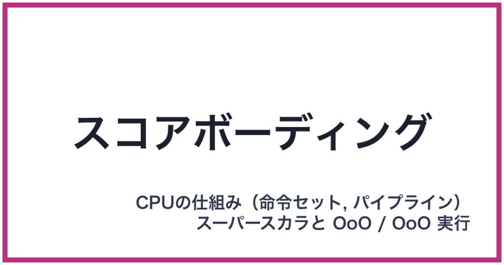 スコアボーディング