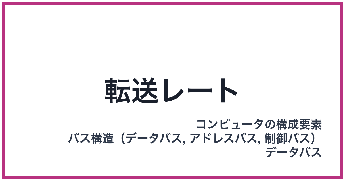 転送レート