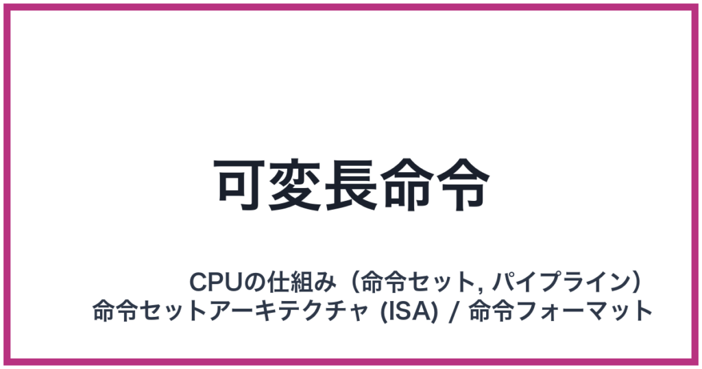 可変長命令