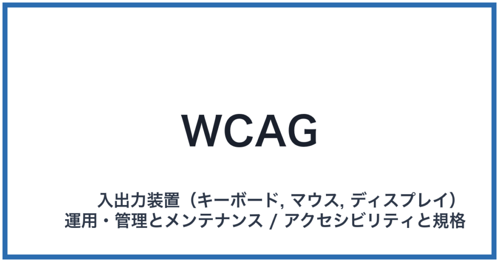 WCAG（ダブルシーエージー）