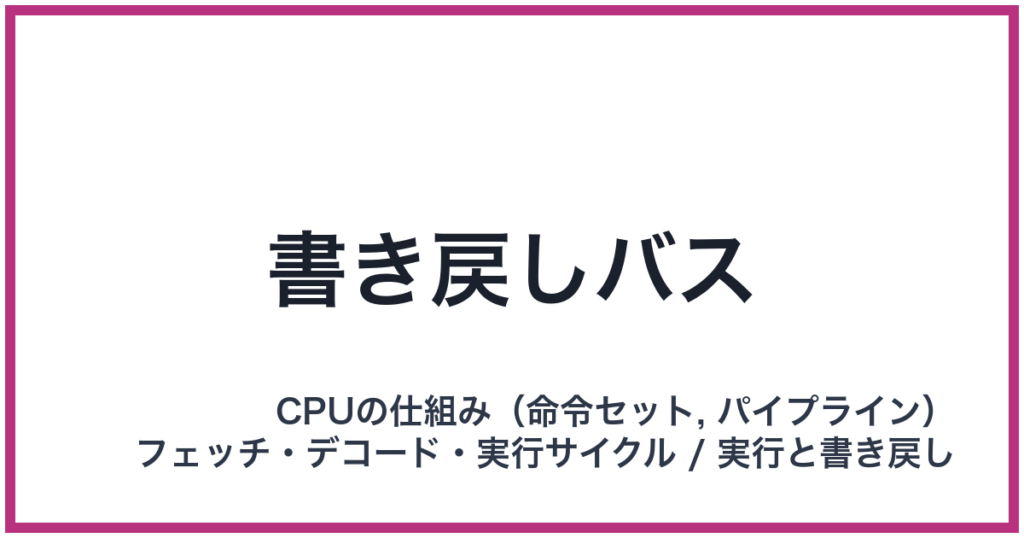 書き戻しバス