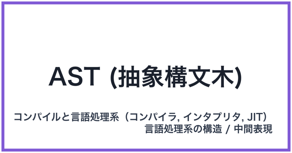 AST (抽象構文木)