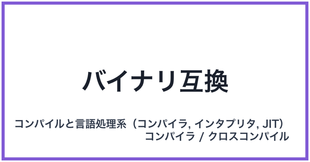 バイナリ互換