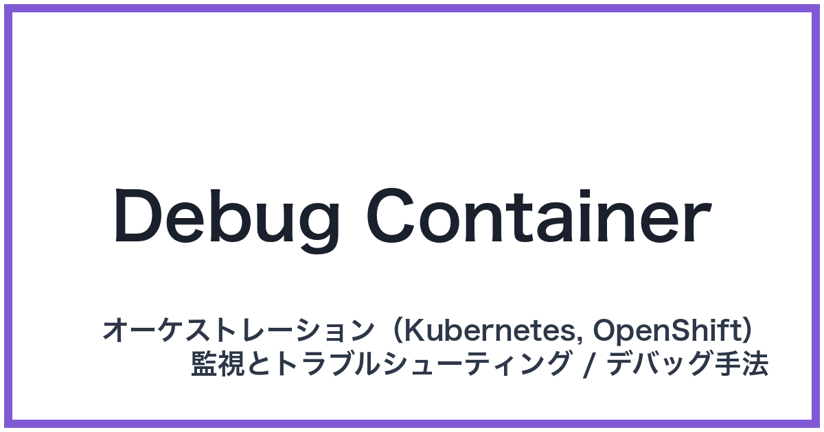 Debug Container