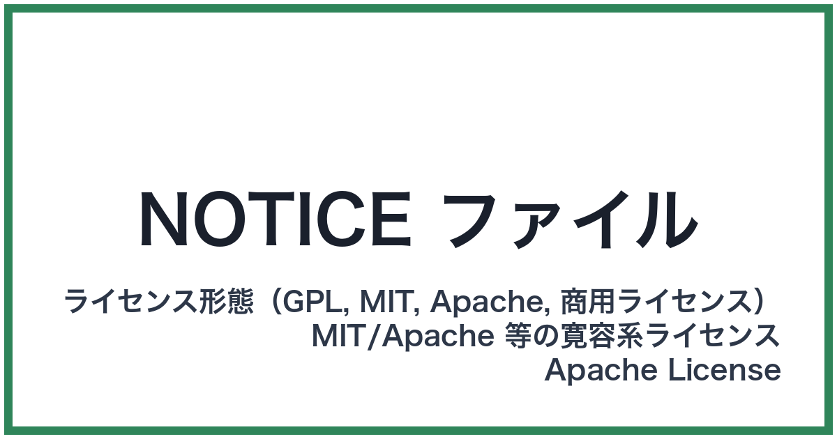NOTICE ファイル