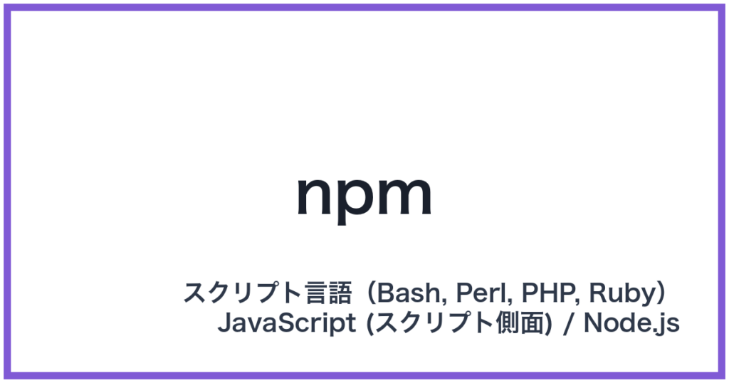 npm（エヌピーエム）