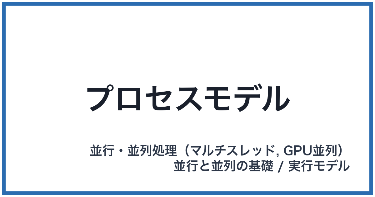 プロセスモデル