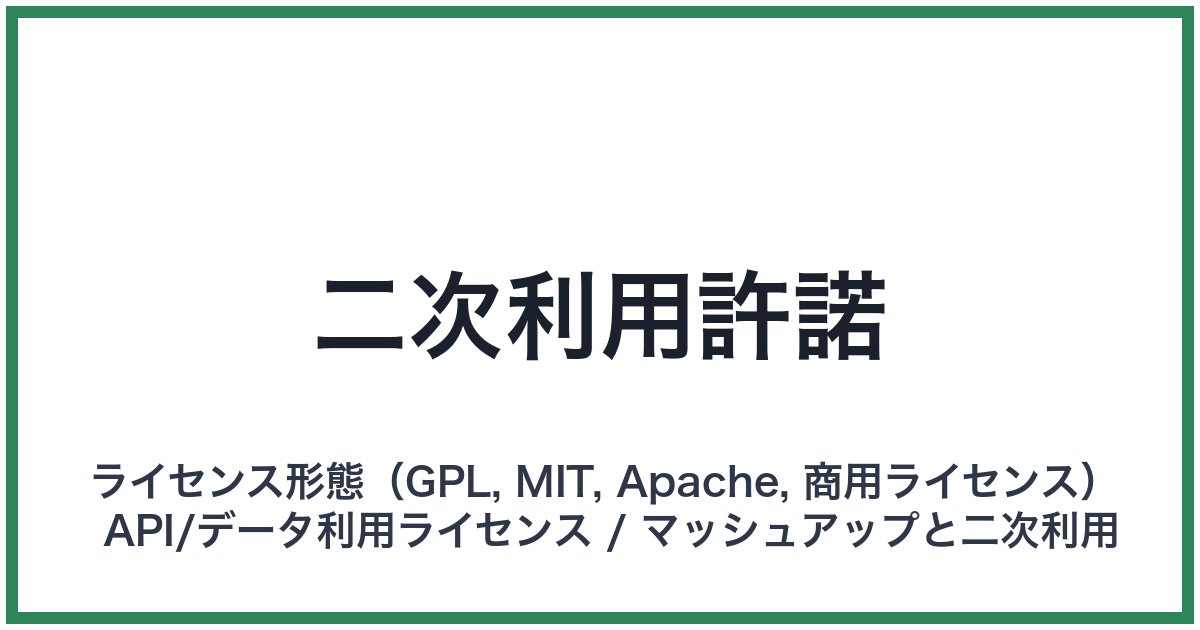 二次利用許諾