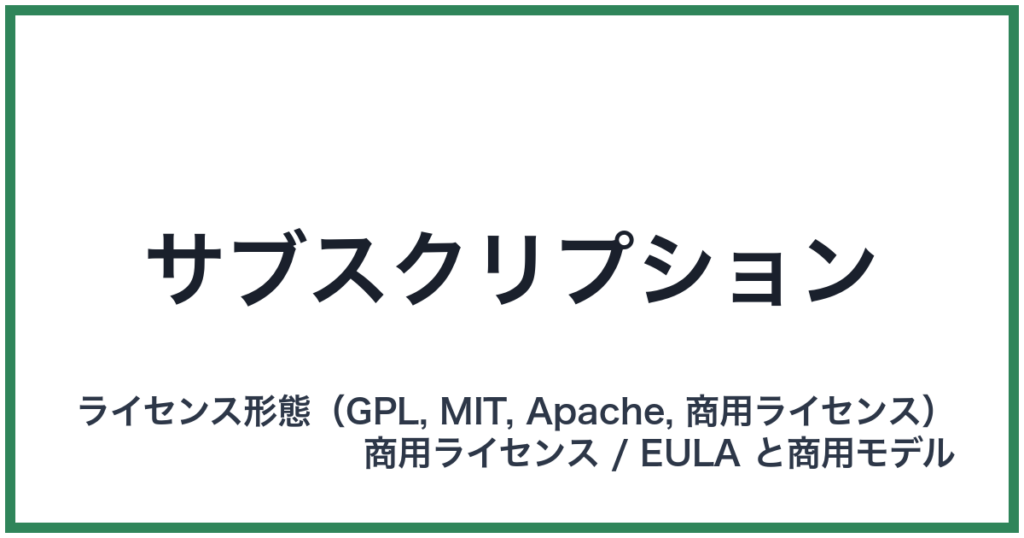 サブスクリプション